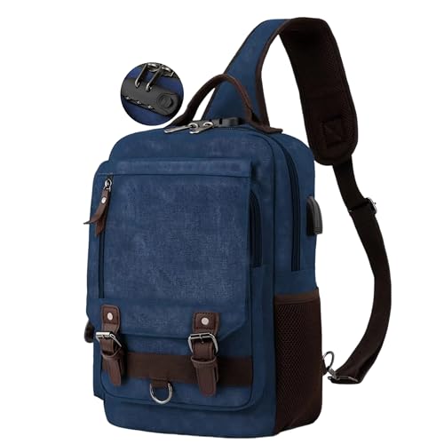 Leaper retro crossbody bag canvas sling bag
