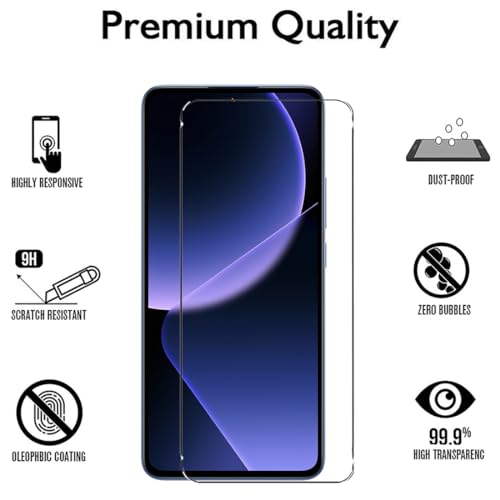 Coque de protection Xiaomi 13T13T Pro Anneau Anti Chute 2 Films Verre Trempé 1.0 mm d'épaisseur - vue 7