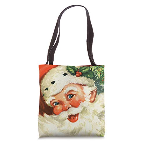 Vintage Santa Claus St Nicholas Old Fashioned Christmas Gift Tote Bag