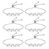 DHQH Bridesmaids Gift Set of 6 or 4 Bridesmaid Bracelet 18K Gold Plated Leaf Bracelet I Couldn’t Tie