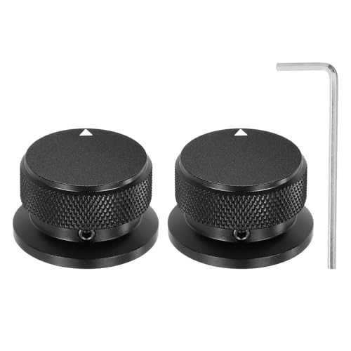 Boutons de potentiomètre 6mm en métal noir avec indicateur flèche pour contrôle précis
