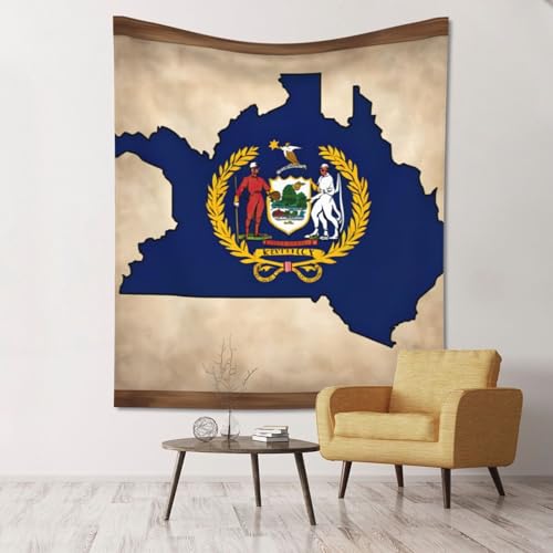 Tapisserie murale drapeau du Kentucky Map03 tissu léger pour chambre