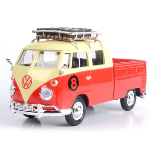 Volkswagen Type 2 (T1) Pickup Baller #8 1:24 rojo/crema miniatura 4