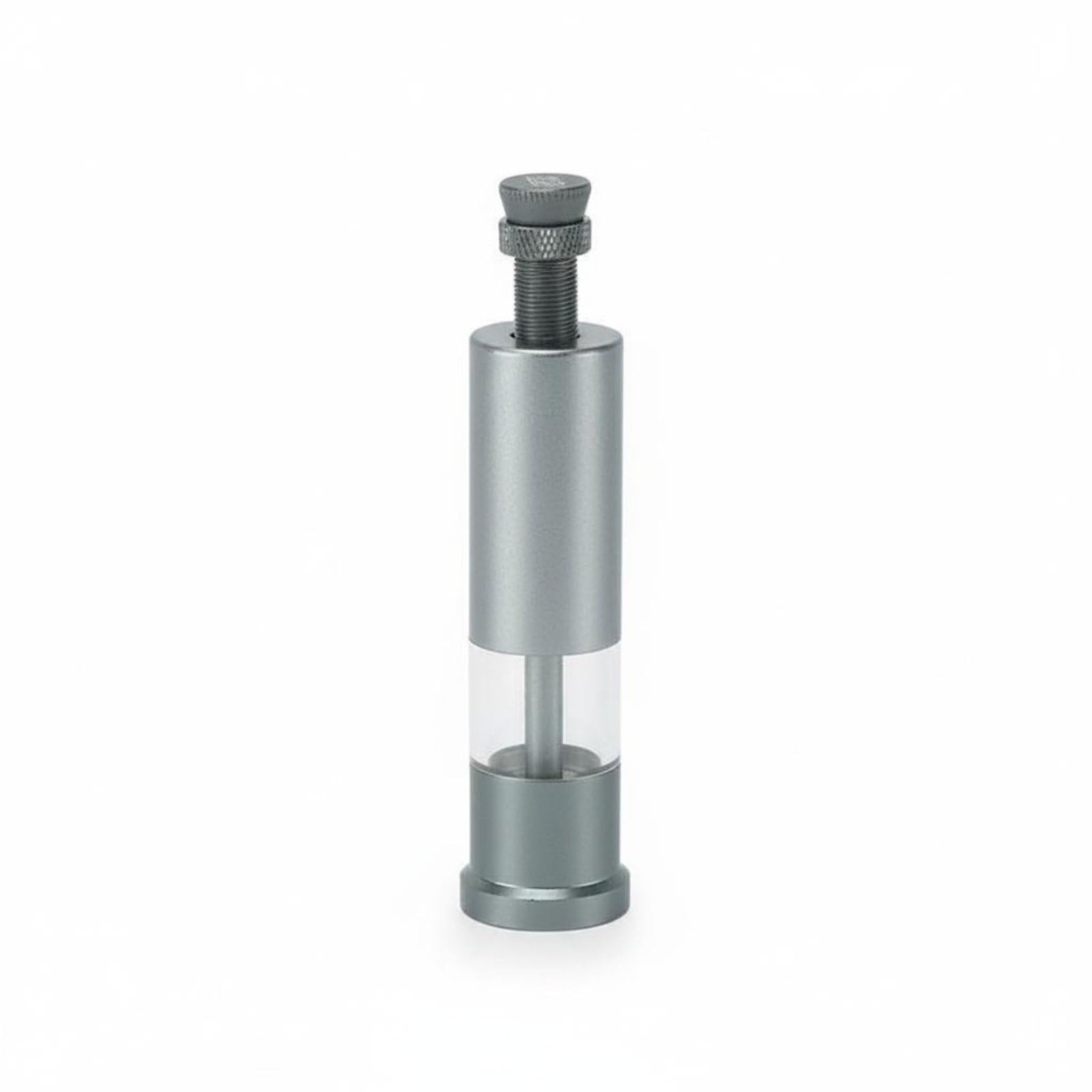 kowaku Aquarium Dispenser Fish Food Feeder Handheld Feeder Portion Control Indicator Window Aluminum Alloy Housing Matte Surface suitable for betta keepers dorm rooms compact desk tanks, Small
