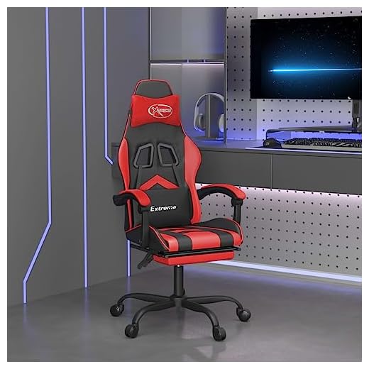 Vetnasa Silla Gaming con reposapiés Cuero sintético Negro Rojo Mobiliario, Sillas, Sillas Gaming Rojo 15,7 KG