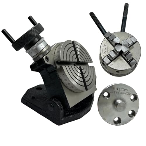 MachEl Präzisions-Fräs-Drehtisch mit 50 mm selbstzentrierendem Bohrfutter, 100 mm