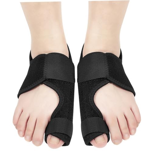 1 par de correctores de Bunion para mujeres y hombres, ajustable y cómoda plancha de dedo gordo de los pies para el pie izquierdo derecho, alivio del dolor de valgo de alivio.