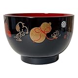 「 PEANUTS (ピーナッツ) 」 スヌーピー 塗 汁椀 お椀 約11cm 400ml 電子レンジ 食洗機対応 食器 グッズ 雑貨 福ひょうたん 黒 日本製 617539