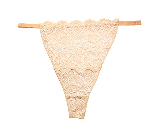 [204 White, Crème, Nude - Full LACE (Three in a Pack) Snap-To-Bra Mock Camisole4