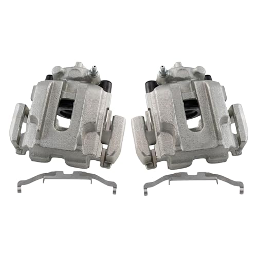 Image of TRQ Rear Brake Caliper Set Zinc Coated Brackets Compatible with 2006 BMW 330i 330xi 2009-2011 335d 2007-2013 335i 2011-2013 335is 2007-2008 335xi