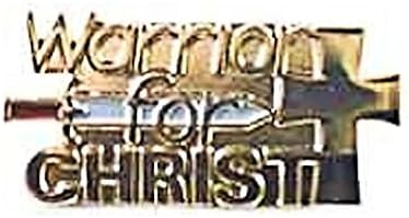 Warrior for Christ Pins - Cross & Sword, Gold, Christian - Set of 3