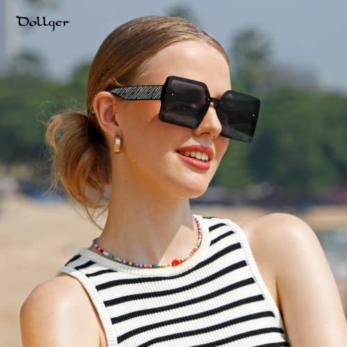 Dollger Oversized Square Sunglasses For Women Men, Fashion Vintage Big Frame Sun Glasses Trendy Large Shades Uv400 Protection #TOP1