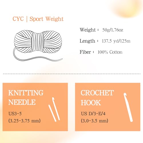 Image of Katech 1OO% Cotton Yarn for Crocheting & Knitting-Baby Cotton Yarn (F)