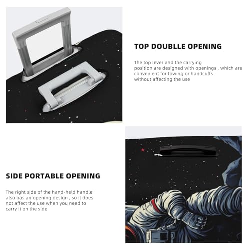 Astronaut In Space Elastic Travel Luggage Covers Dustproof Scratch-Resistant Suitcase Protector Fit 22-24 Inch3