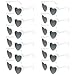 BOUBONI 6/12/24/48 Brillen Herz-Sonnenbrillen Vintage-Herzform Brille Bachelorette Sonnenbrillen für Damen Hochzeitsfeier (12, White)