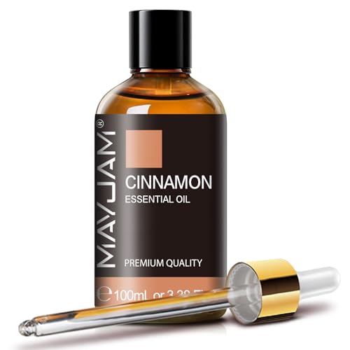Ätherisches Öle Zimt 100ML, MAYJAM Zimtöl 100% Rein, Ideal für Wärmer Aromatherapie Diffuser Duftöl Massage
