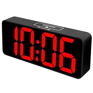 DreamSky Large Digital Alarm Clock Big Number for Seniors/Visually Impaired