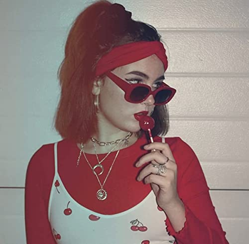 Image of Rectangle Sunglasses for Women Retro Driving Glasses 90's Vintage Fashion Narrow Square Frame UV400 Protection