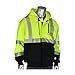 ANSI Type R Class 3 AR/FR Full Zip Hooded Sweatshirt with Black Bottom 385-1370FR-LY/3X, (10)