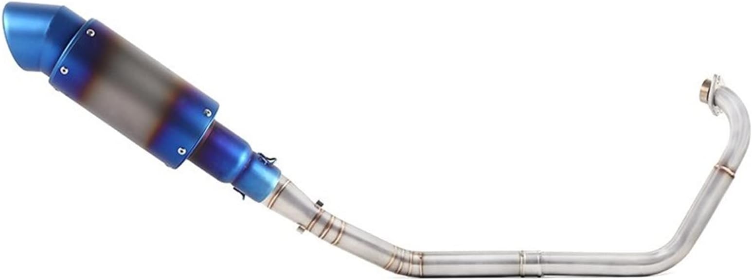 Full System Motorcycle Muffler Exhaust For Yamaha YZF-R15 R125 For MT125 For MT-15 For MT 15 125 V3 R125 2008 2009 2010 2011 2012 2013-2019 Muffler Center Link Pipe (Color : Rear right)