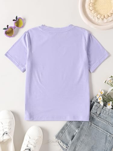 Cute Cartoon Girl Print Short Sleeve T-Shirt3