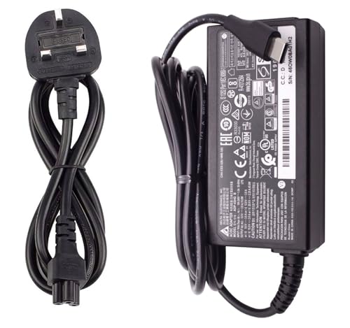 Wikiparts Ltd New Genuine Delta 45W TYPE C Charger Replacement For Acer Chromebook Spin 513 CP513-1HL, 514 CP514-1H, CP514-1HH Laptop USB-C Adapter UK Cord - Sold By