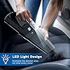 DRECELL Car Vacuum, Portable Car Vacuum Cleaner with 7000PA Suction, DC 12V High Power 16.4Ft Cord Wired Vacuum Cleaner for Car, LED Light, Lightweight, 0.33L Capacity, Storage Bag #4