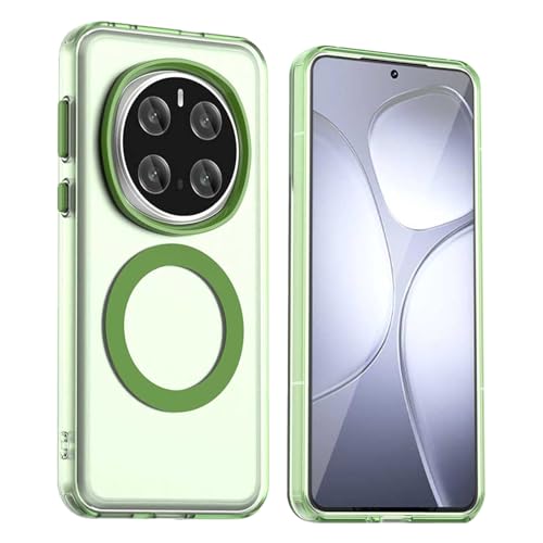 GOGME Hülle für Huawei Honor Magic 7 Pro / Magic7 Pro, Kompatibel mit MagSafe, Anti-Scratch PC + TPU Schutzhülle, Transluzente Matt Rückseite Dünn Stoßfest Handyhülle - Grün