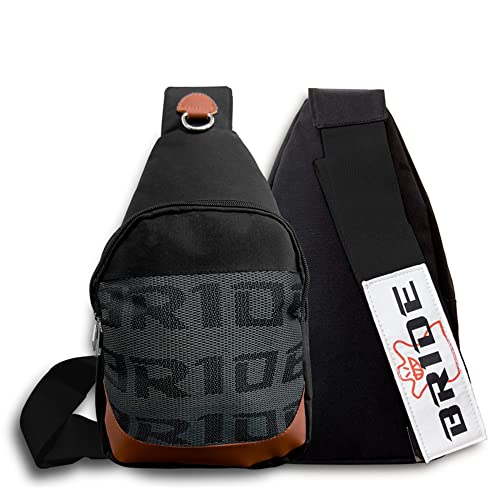 W-POWER JDM Bride Racing Backpack Brown Bottom with Adjustable