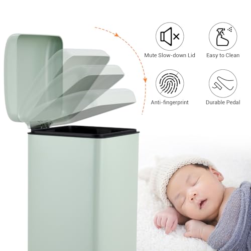 Caneca de basura de acero inoxidable 30 litros con pedal miniatura 2