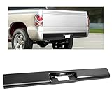 KUAFU Rear Bumper Roll Pan w/LED License Light Compatible with 1997-2004 Dodge Dakota Fleetside Plate Box Steel Electrophoresis Black
