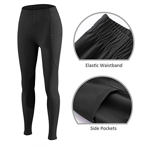 image for BALEAF Kid's Riding Tights Knee-Patch Breeches Horse Equestrian School