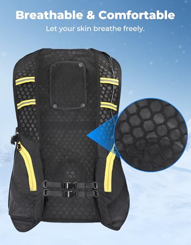 KEMIMOTO Ice Cooling Vest for Men Women，Lightweight Fan Vest with Pockets, Perfect for Work, Hiking, and Fishing in Hot Weather2