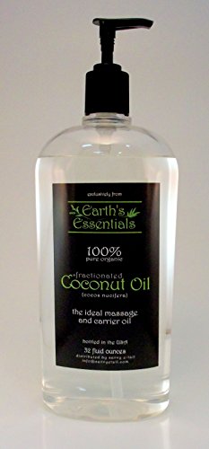Earths Essentials Organic Coconut Oil-Fractionated / Odorless-32 Oz. Pump Bottle-USP Top Grade-The Best Massage Oil Product Available Anywhere