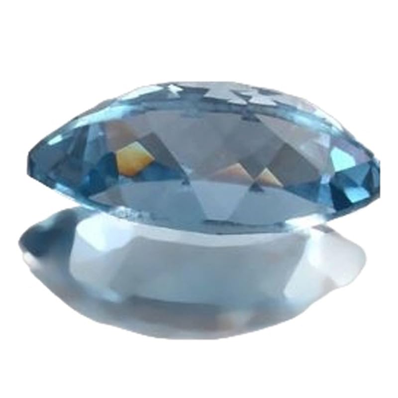Aigue-marine brésilienne de qualité gemme taillée en marquise 18x9mm pour haute joaillerie