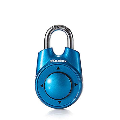 Preisvergleich Produktbild Hokaime Master Lock Zahlenschloss mit Zahlenkombination, für Fitnessstudio, Schule, Gesundheitsclub, Sicherheitsschloss, 1500ID blau