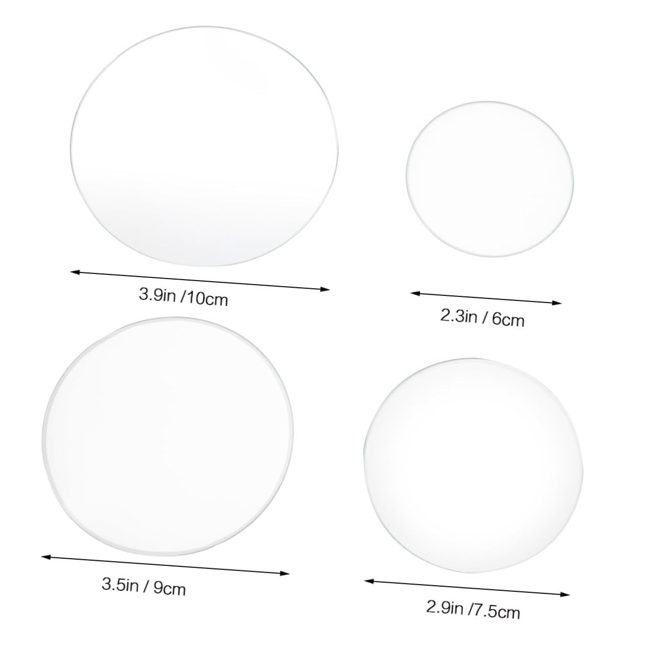 VILLFUL 4pcs Watch Glass Laboratory Glasses Lab Glassware Watch Cover Science Evaporating Lab Watch Laboratories Beaker Lid Plain Watch Cover Glasses Watches Beaker Cover Transparent