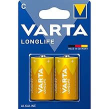 VARTA Longlife Extra 1.5 V C Alkaline Battery 2 Count Pack of 1
