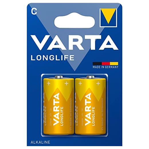 VARTA Longlife Batterie C (LR14) är ett alkaliskt batteri i 2-pack - Perfekt för fjärrkontroll radio väckarklocka och klocka