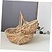 VICASKY Large Handheld Wicker Flower Basket Portable Flower Arrangement Basket Indoor Decorative Storage with All Match Style