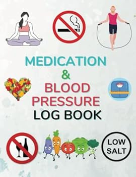 Paperback Medication & Blood Pressure Log Book