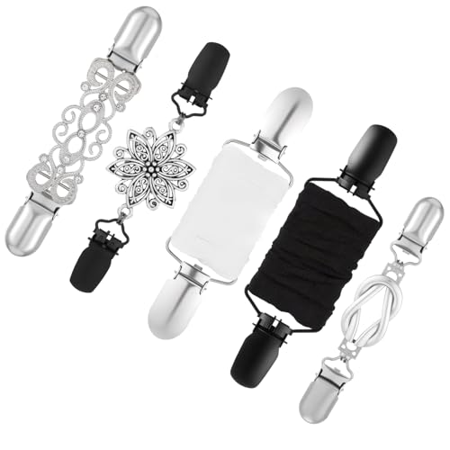 Dress Clips Back Cinch 5Pcs Waist Cincher Clip Vintage Shirt Sweater Clips Fit Sweater Shawl Cinch Shirt Cardigan Clip for Women Clothing(Vintage)