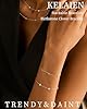 KELAIEN Birthstone Gold Clover Bracelet Dainty 14K Gold Plated Cute Friendship Stackable Bracelets for Women No Tarnish Trendy Charm Best Friend Bracelet Stack for Birthday Jewelry #2