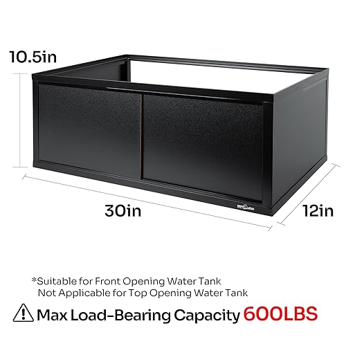 Image of REPTI ZOO Deluxe Terrarium Stacker with Front Sliding Doors, Reptile Tank Stacker Suitable for Stacking 30 inch W and 12 inch D Terrariums, 30 inch W X 12 inch D X 10.5 inch H