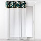 1 panel con ojales de 140 x 240 cm, velo arena + parte superior de terciopelo imp oro Sabaly