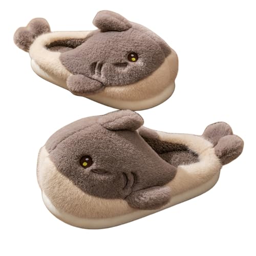 Dolphin Fish Cartoon Plush Slippers - Men's & Women's Cotton Slippers