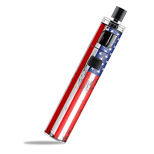 IT'S A SKIN Decal Vinyl Wrap for Aspire PockeX AIO Vape Pen Mod Stickers Sleeve/American Flag Distressed red White Blue
