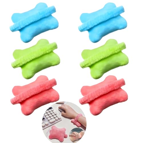 6 Pièces Repose-Poignet Ergonomique pour Souris et Clavier,Repose Poignets,repose-poignets pour clavier et souris Pour Dactylographie, Travail De Bureau (3 couleurs)