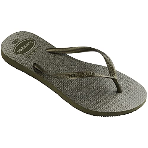 Chinelo Slim Gloss, Havaianas, Feminino, Musgo, 35/36