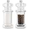 Cole & Mason 605 Salt and Pepper Mill Set, Precision+/Ceramic Mechanisms, Adjustable Salt and Pepper Grinders, Acrylic, 144mm, Cooking/Seasoning, Lifetime Mechanism Guarantee